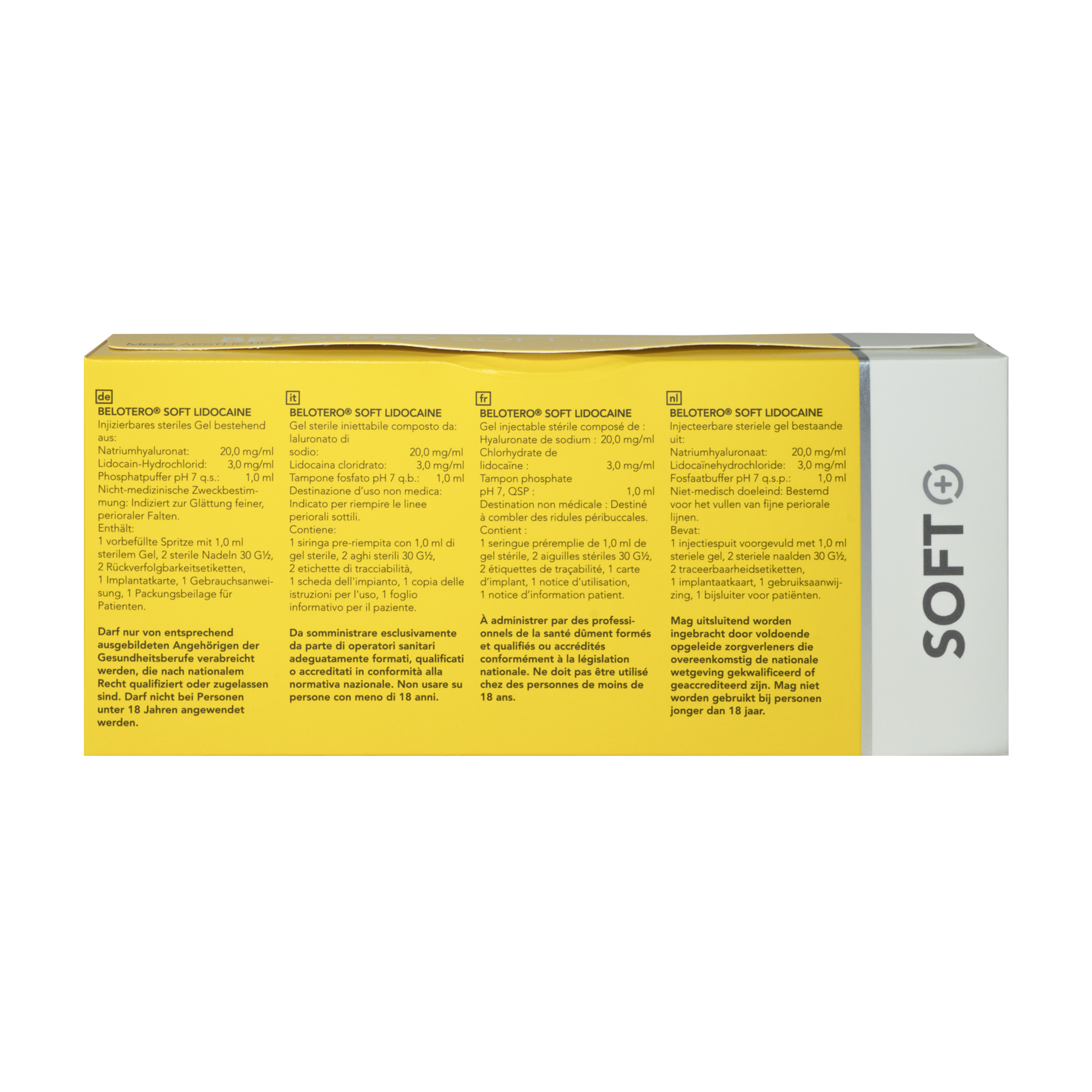 Belotero Soft Lidocaine 1x1ml back