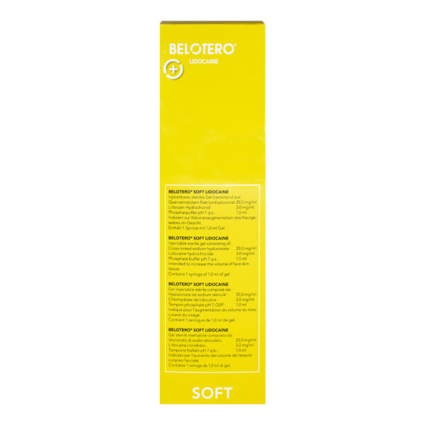 Belotero Soft Lidocaine back