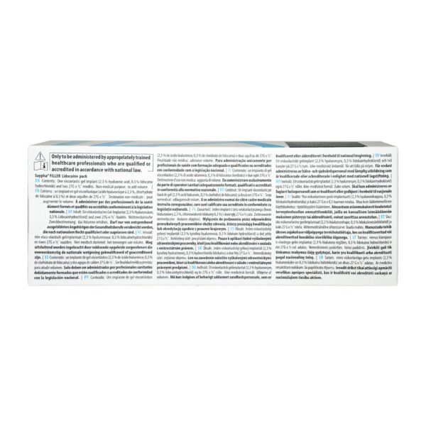 Croma Saypha filler+Lidocaine aesthetic dermal filler back