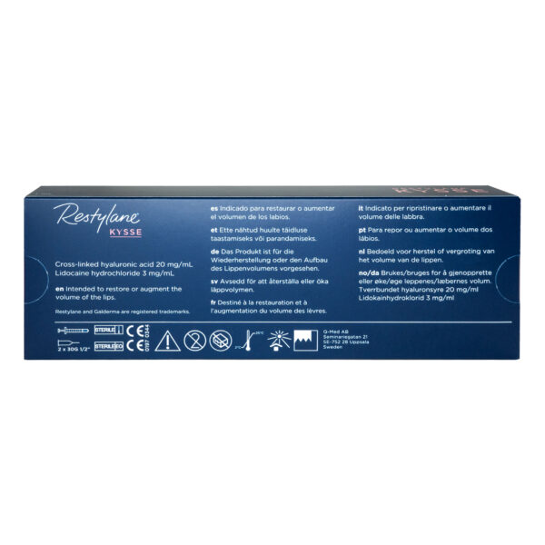 Restylane KYSSE LIDOCAINE (1×1ML) back