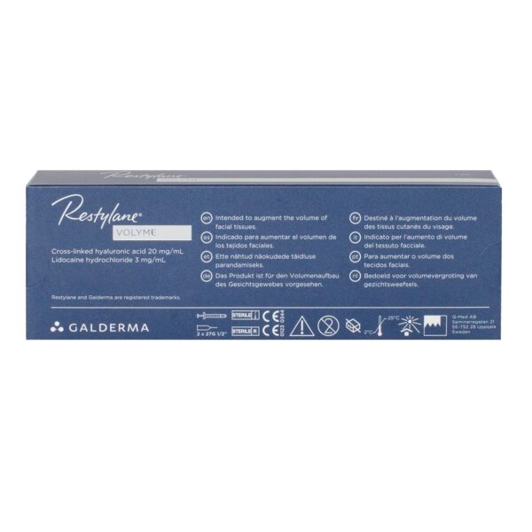 Restylane Volyme Lidocaine Back