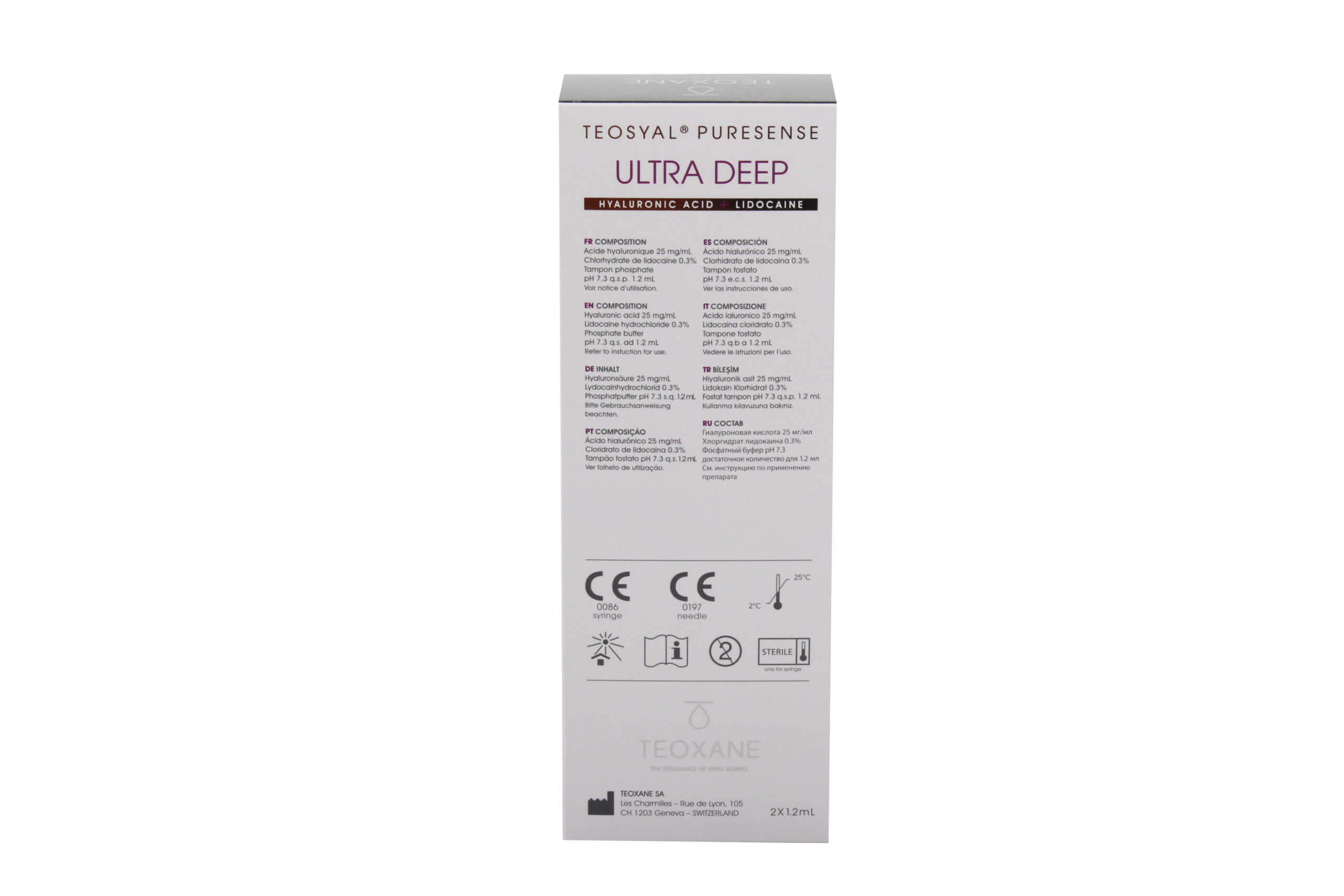 TEOSYAL Ultra Deep PureSense Lidocaine back