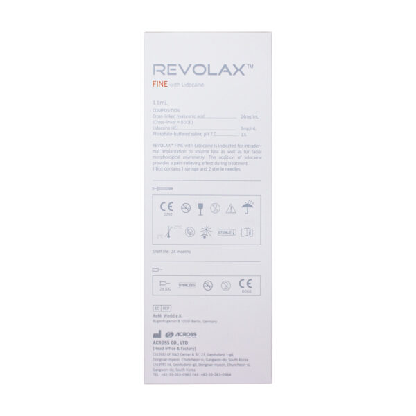 Revolax Fine Lidocaine back