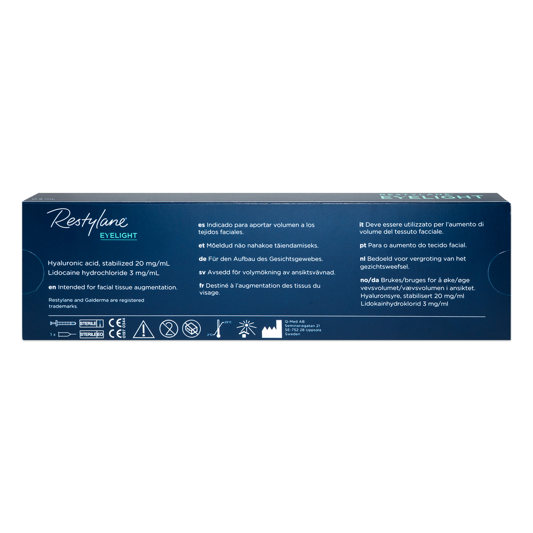 Restylane Eyelight Lidocaine 1x0.5ML back