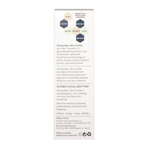 Clinisoothe skin purifier 100ml back