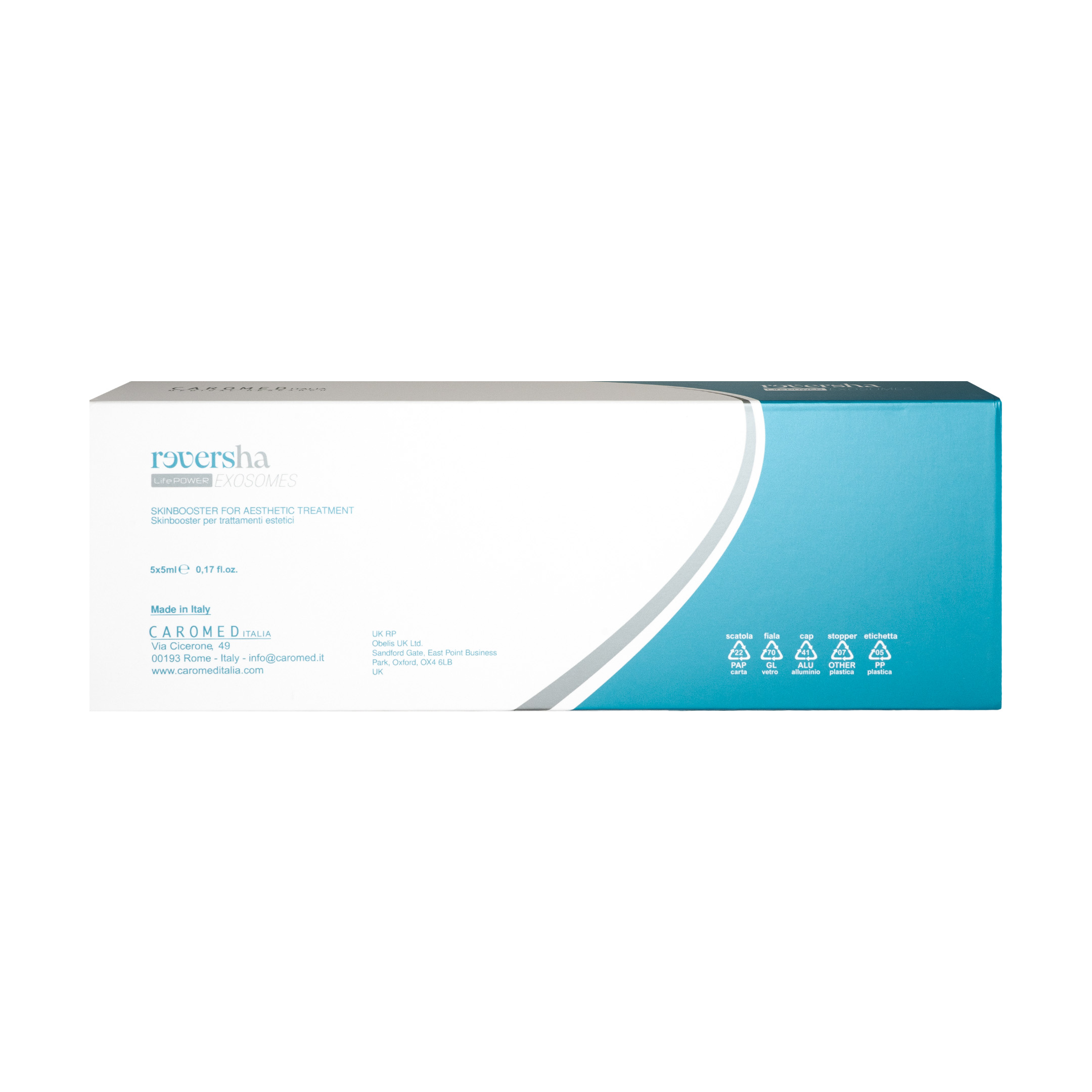 Caromed Italia Life Power Exosomes (5x5ml) Caromed Italia ReversHA LIFE POWER EXOSOMES (5X5ML) back