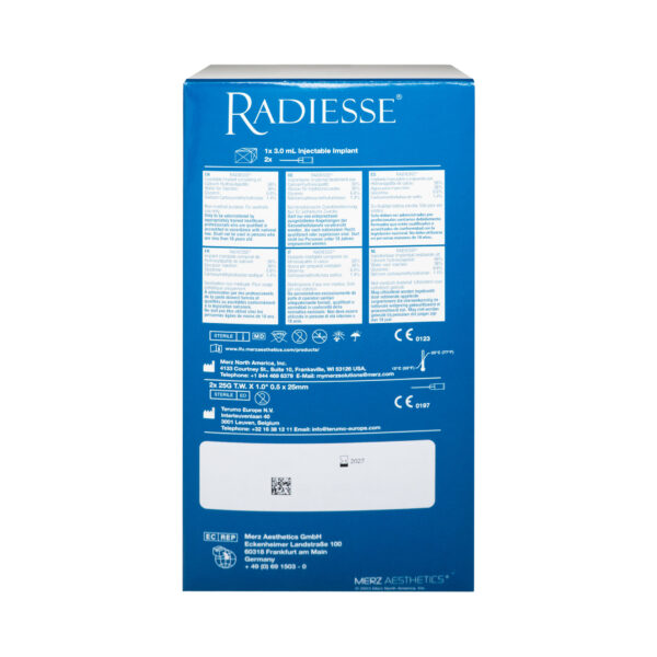 Radiesse Merz Aesthetics 3.0ml back