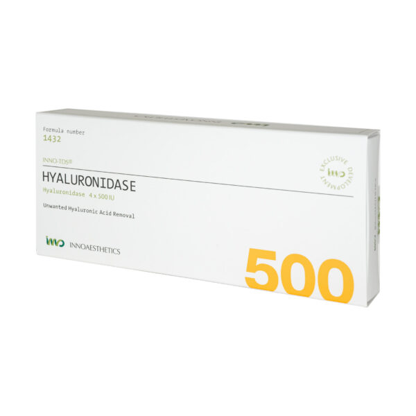 Hyaluronidase 4x500 IU Innoaesthetics 4x5ml side