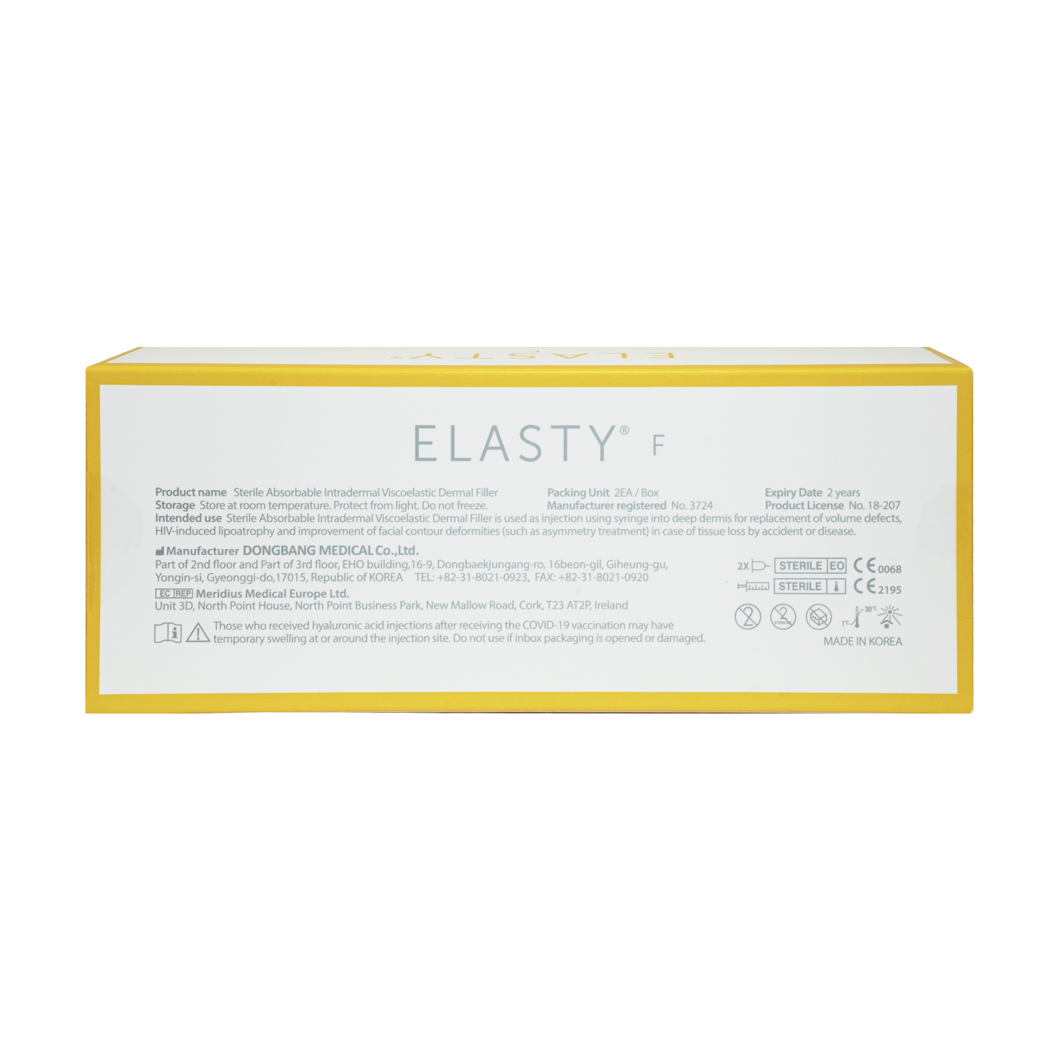 Elasty F Hyaluron Filler 2 x 1 ml back