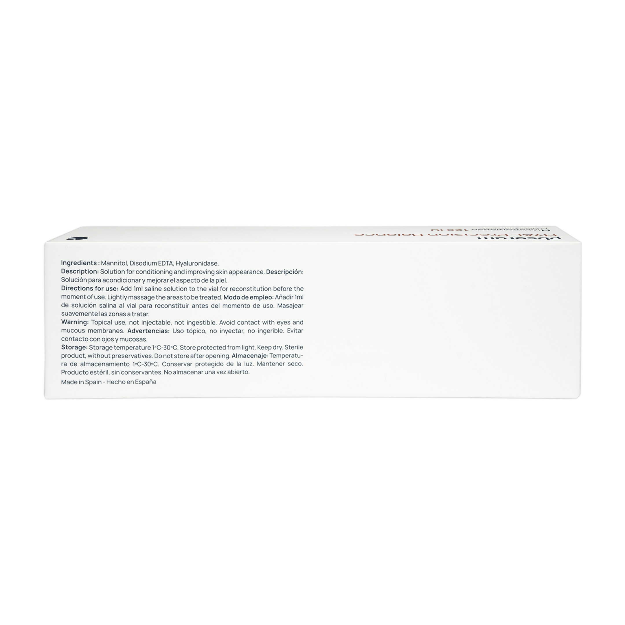 Pbserum HYAL Precision Balance back 1x120IU