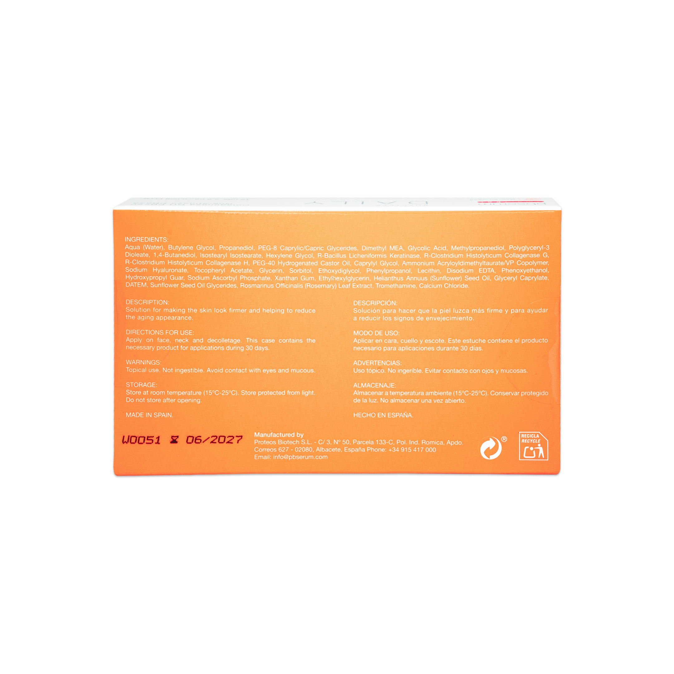 pbserum Smartker Daily Firmness (15x2ml) back