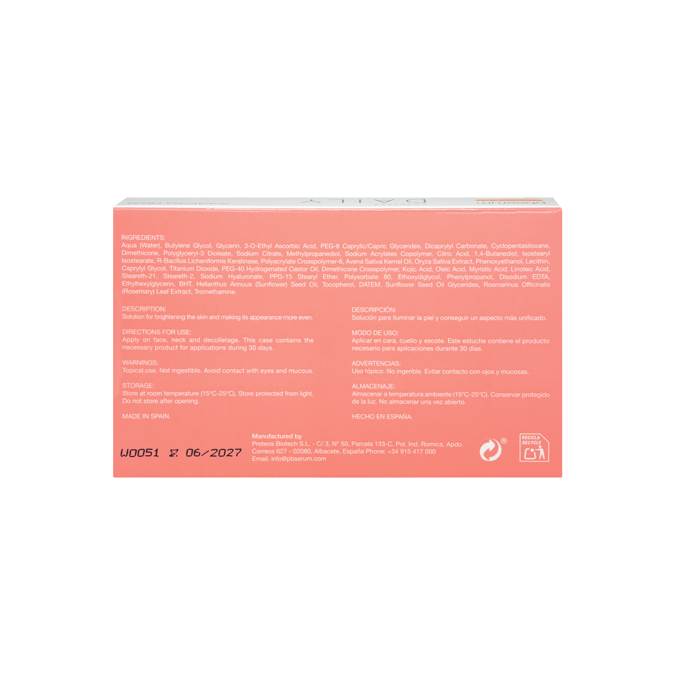 pbserum Smartker Daily Radiant (15x2ml) back
