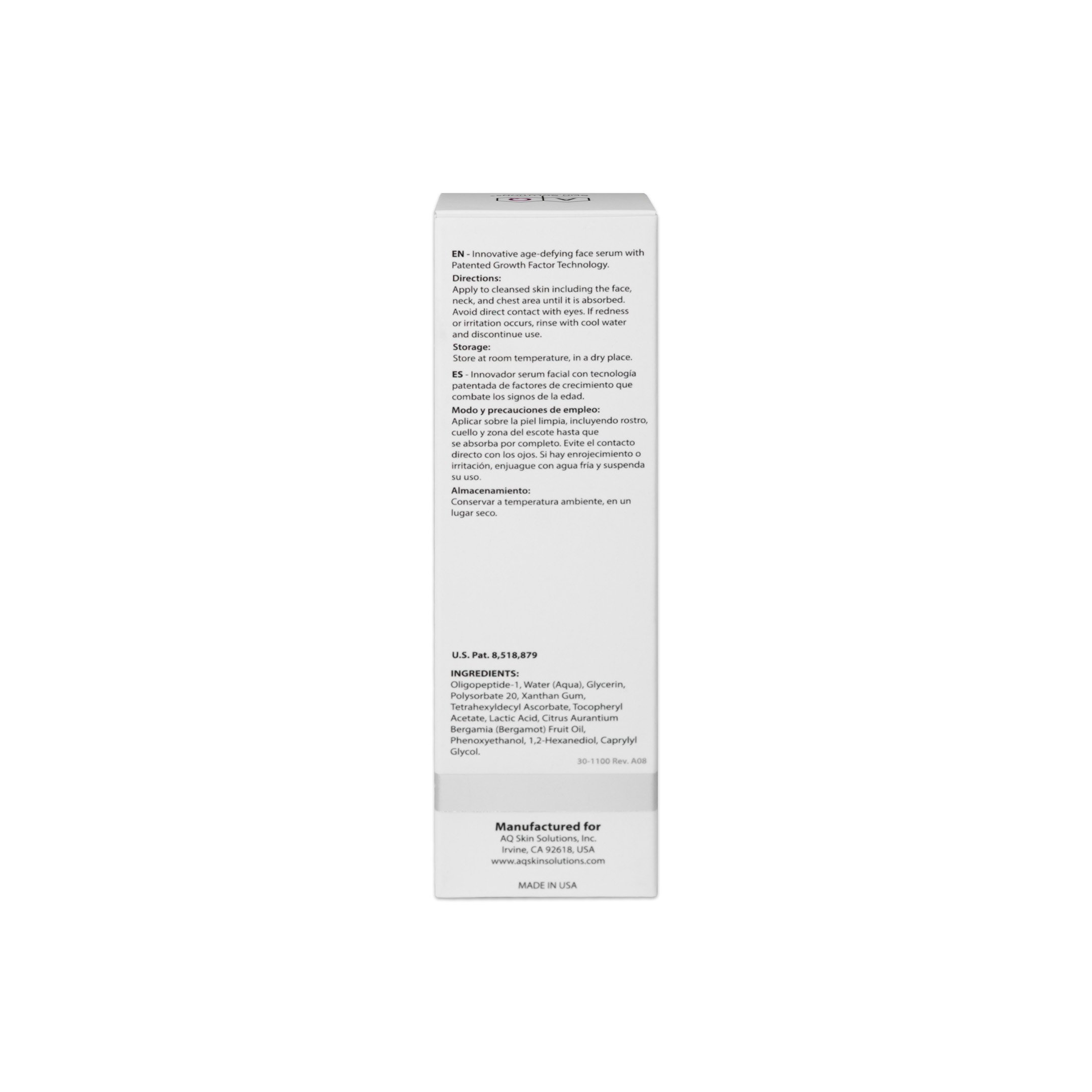 AQ Skin Solutions Active Serum (1 x 30ml) AQ Skin Solutions Active Serum (1x30ml) back