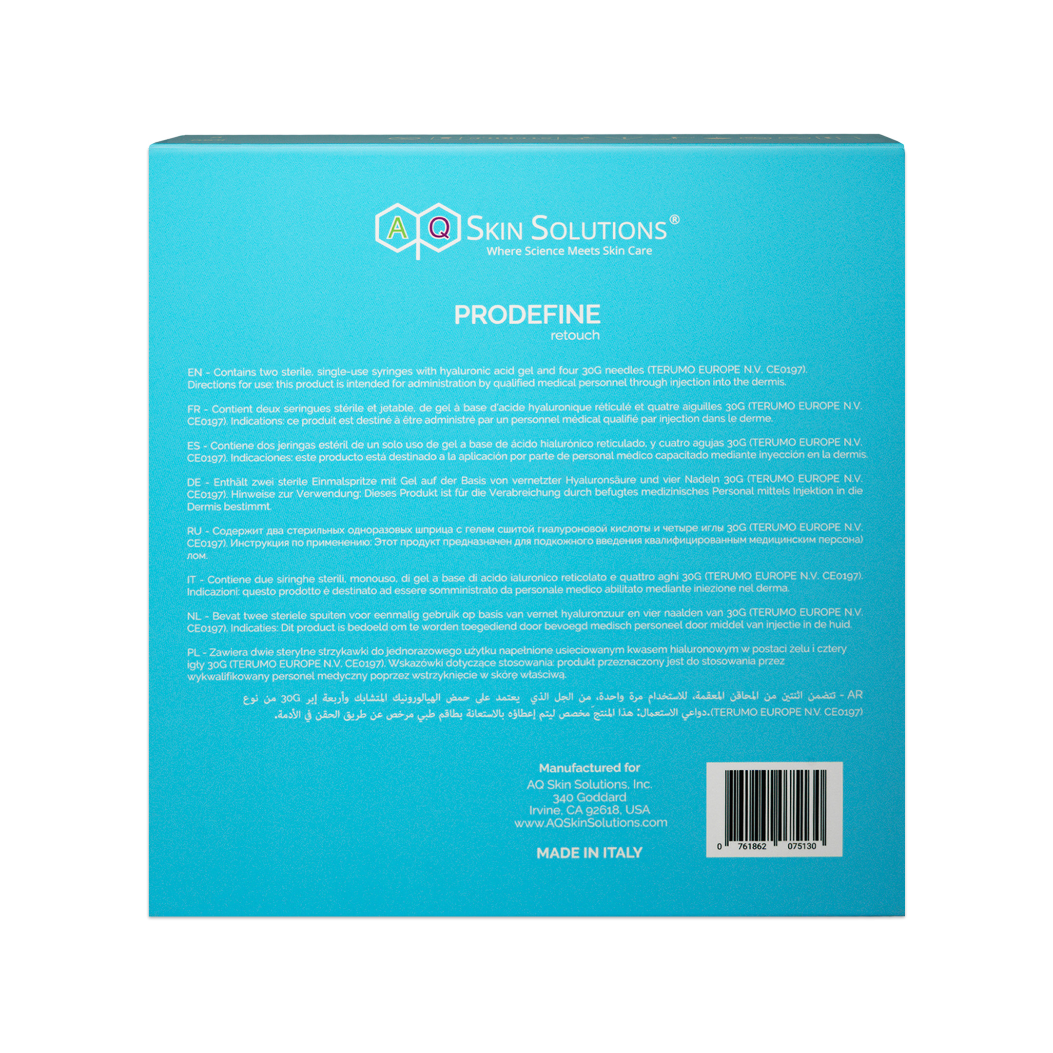 AQ Skin Solutions Prodefine Retouch (2 x 1ml) AQ Skin Solutions Prodefine retouch Soft C link hydra glow (2x1ml) back